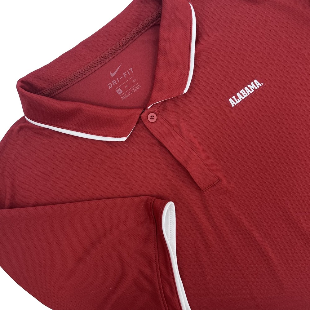 NIKE Dri-Fit Men's Size 3XL Maroon ALABAMA CRIMSON TIDE Short-Sleeve Polo Shirt
